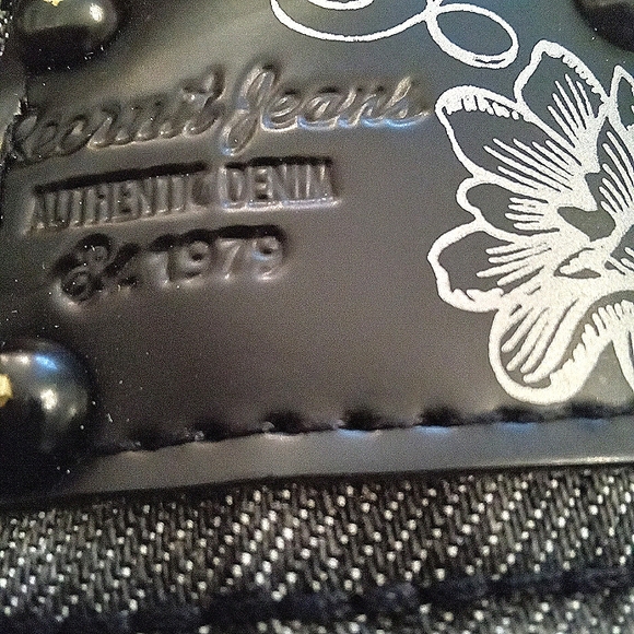 RECRUIT Black Wash Distressed  Jeans with Stud detailing - Picture 12 of 12